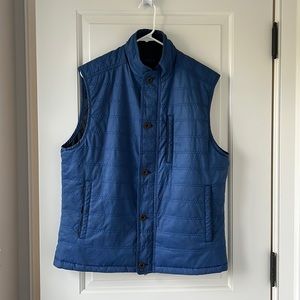 NWT Johnnie-O Quilted Vest, color Laguna Blue, Size L